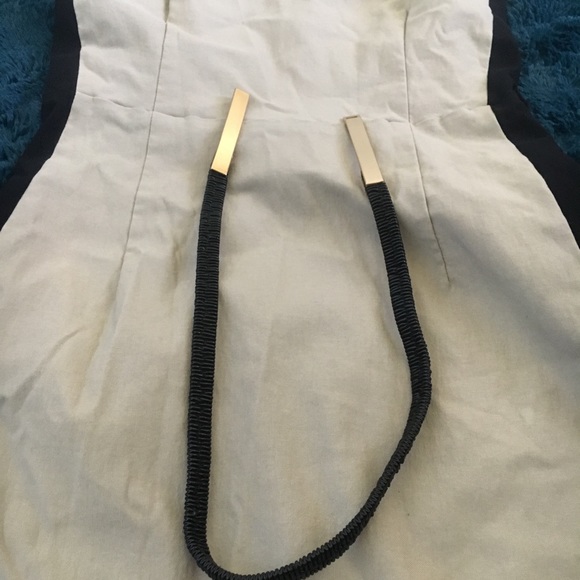 Black & Khaki Dress With Removable Belt - Picture 7 of 7